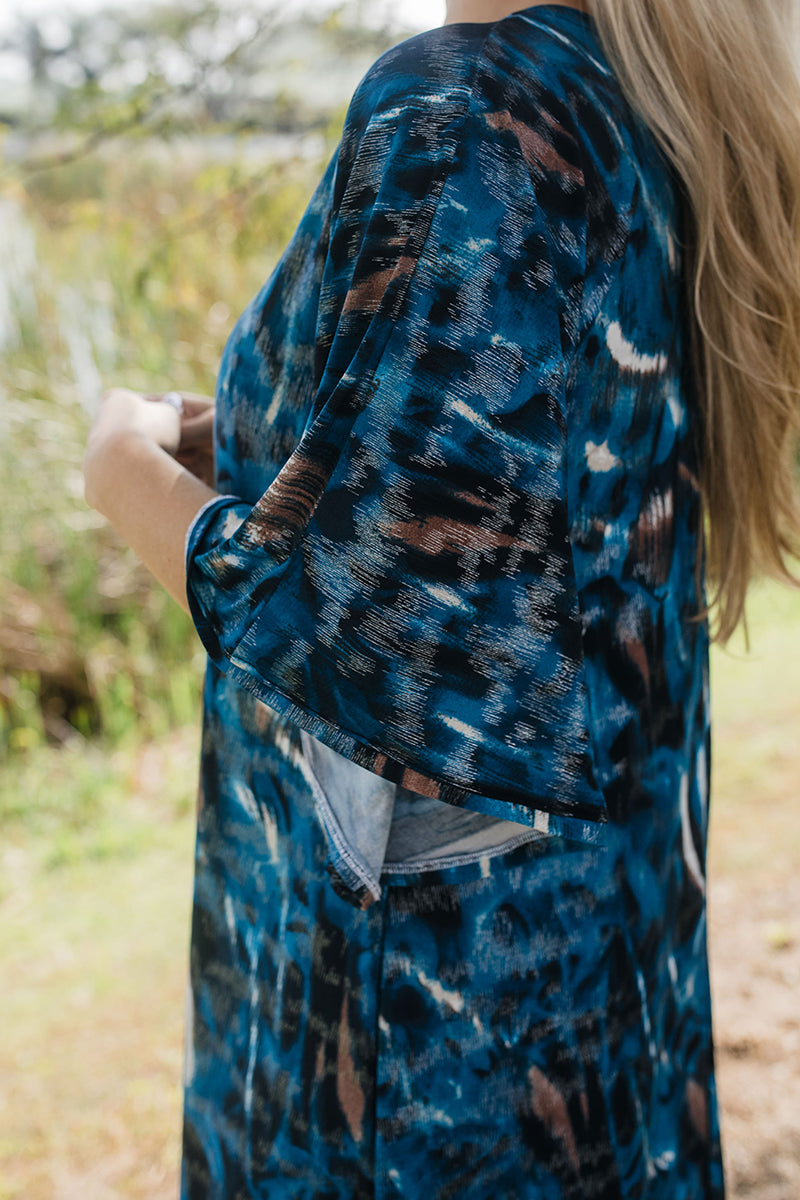 Gypsy Sleeve Dress Blue