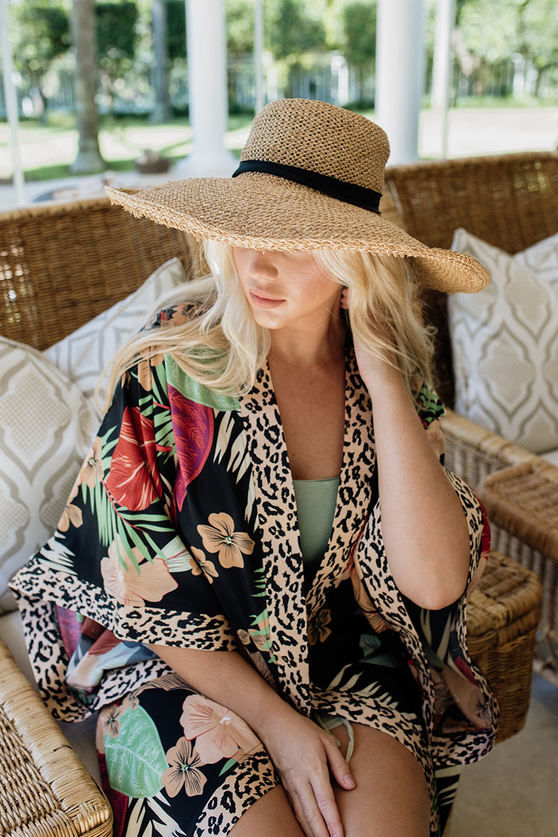 Long Border Kimono Desert