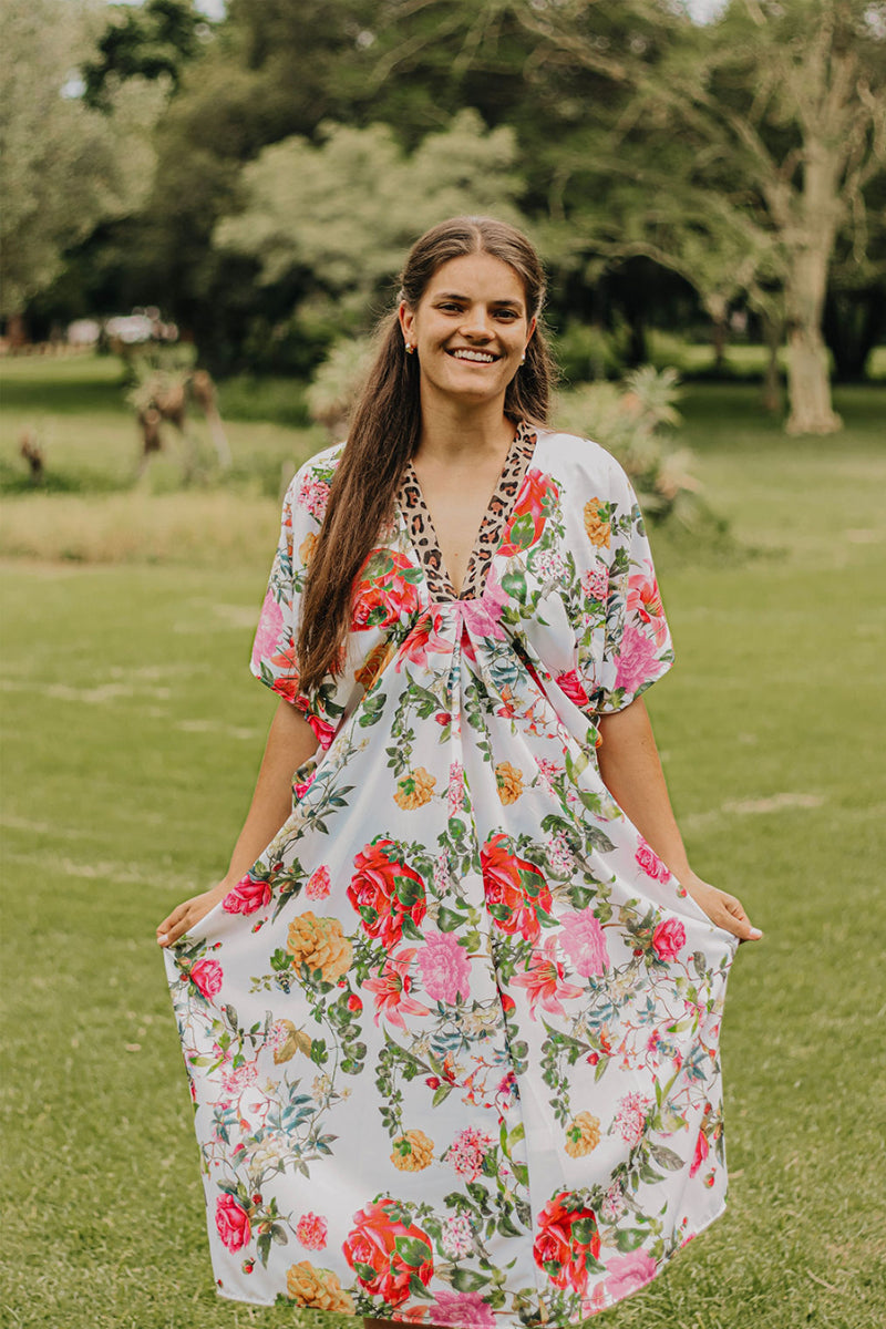 Lux Kaftan Dress White Summer