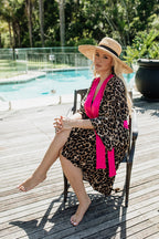 Front Tie Pinky Leopard