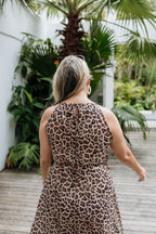Sara Strappy Leopard Dress