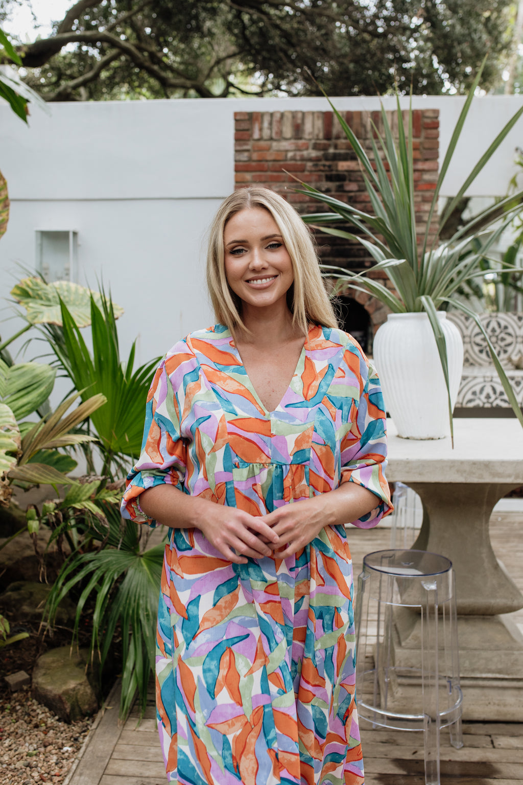 Marina Dress in Orange