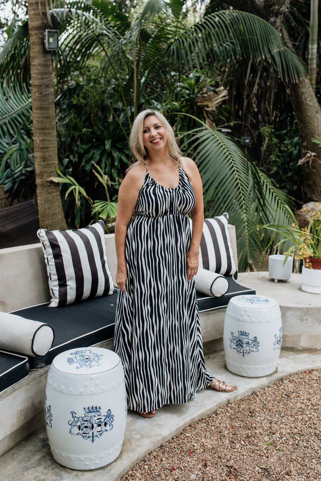 Sara Strappy Dress in Zebra