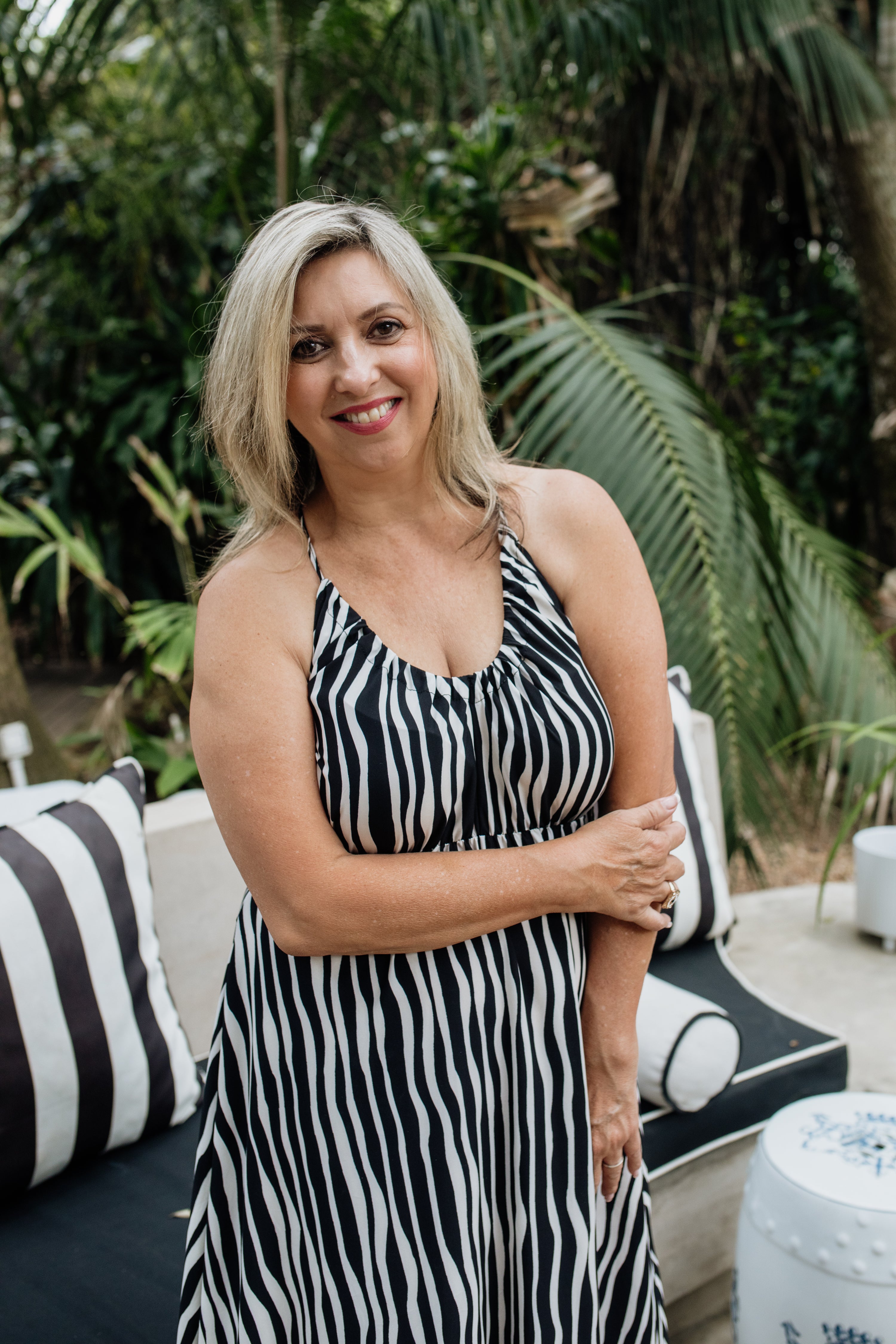 Sara Strappy Dress in Zebra