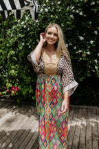 Lux Kaftan in Leopard Shimmer