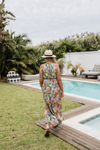 Sara Strappy Tropical Floral Dress