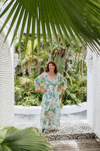 Rosa-lee Draw String Kaftan Dress Floral