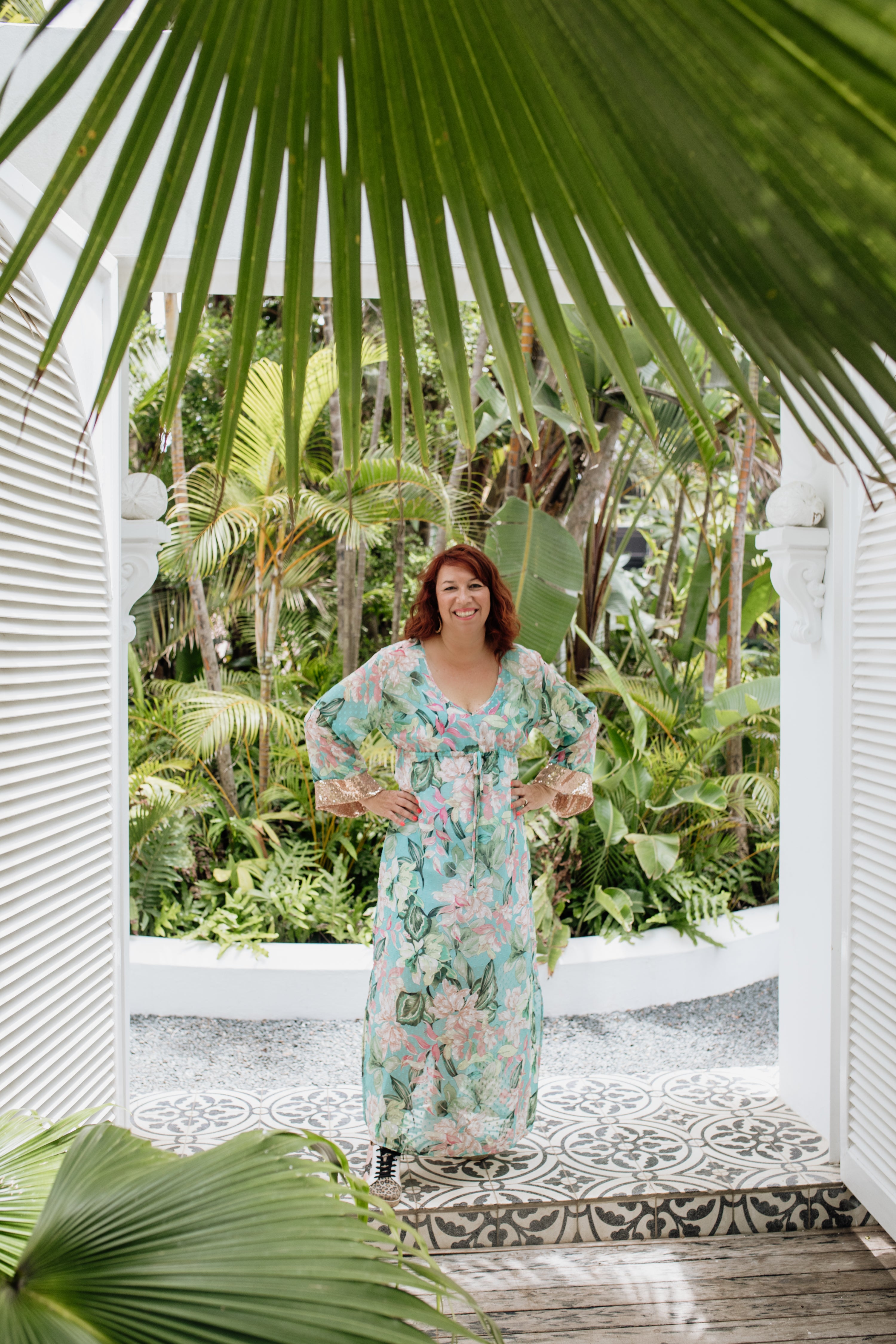 Rosa-lee Draw String Kaftan Dress Floral