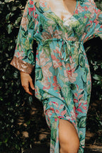 Rosa-lee Draw String Kaftan Dress Floral