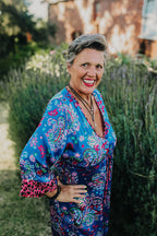 Rosa-lee Draw String Kaftan Dress Purple