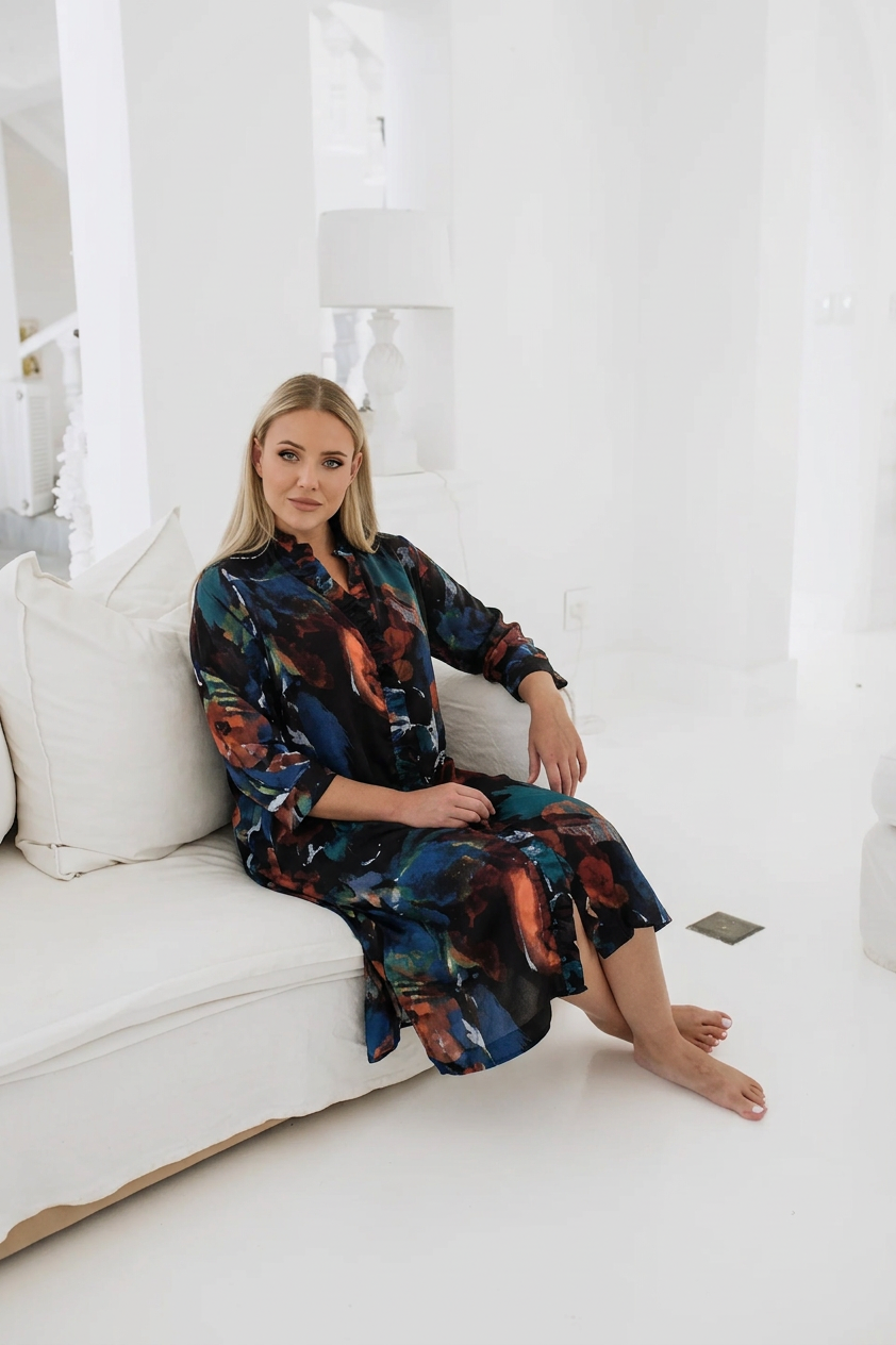 Long Larissa Dress in Autumn