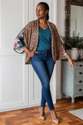 Leopard Floral Kimono Shrug
