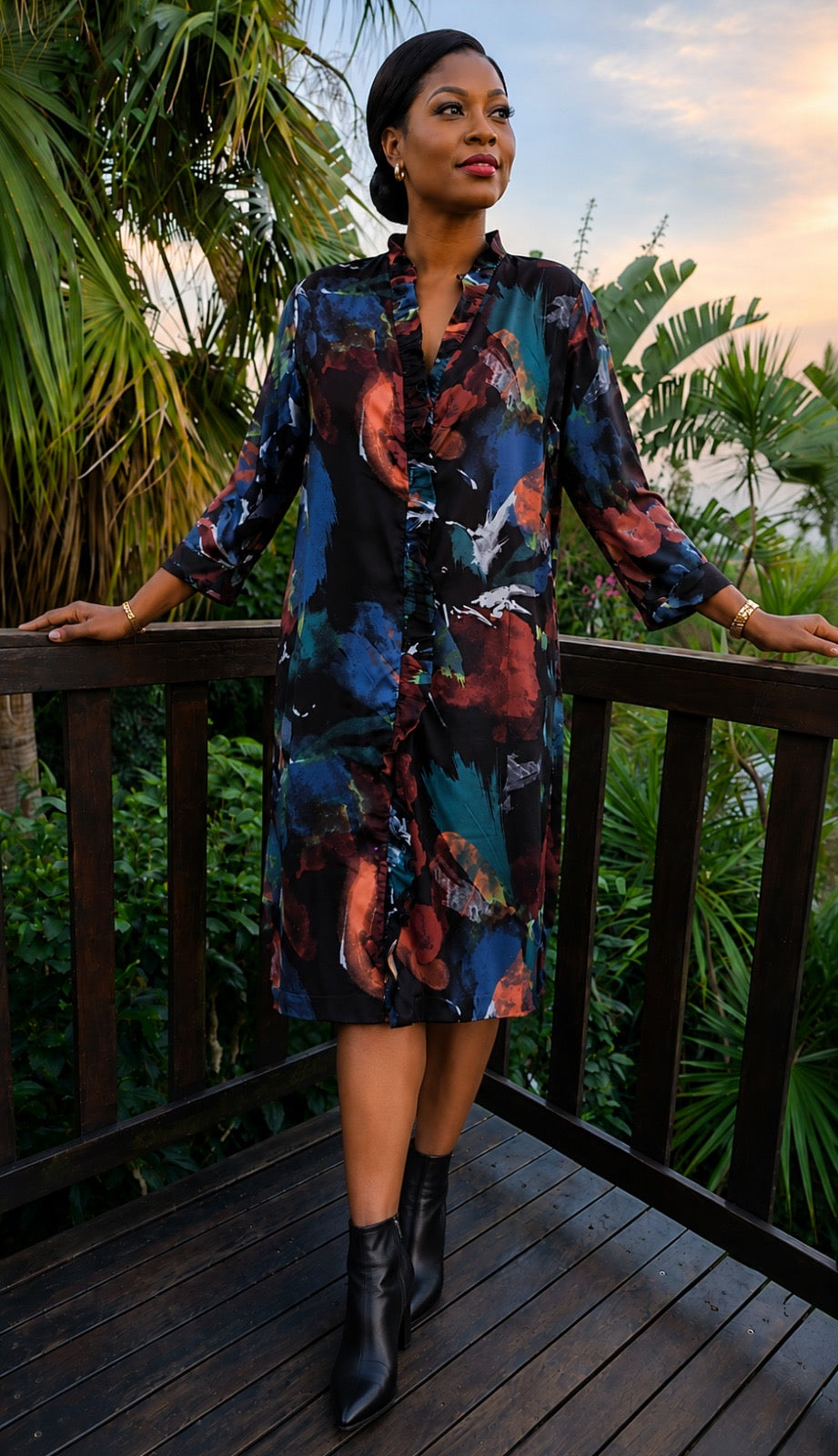 Long Larissa Dress in Autumn