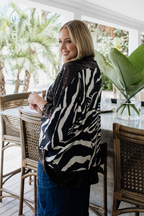 Zebra Sequin Shrug